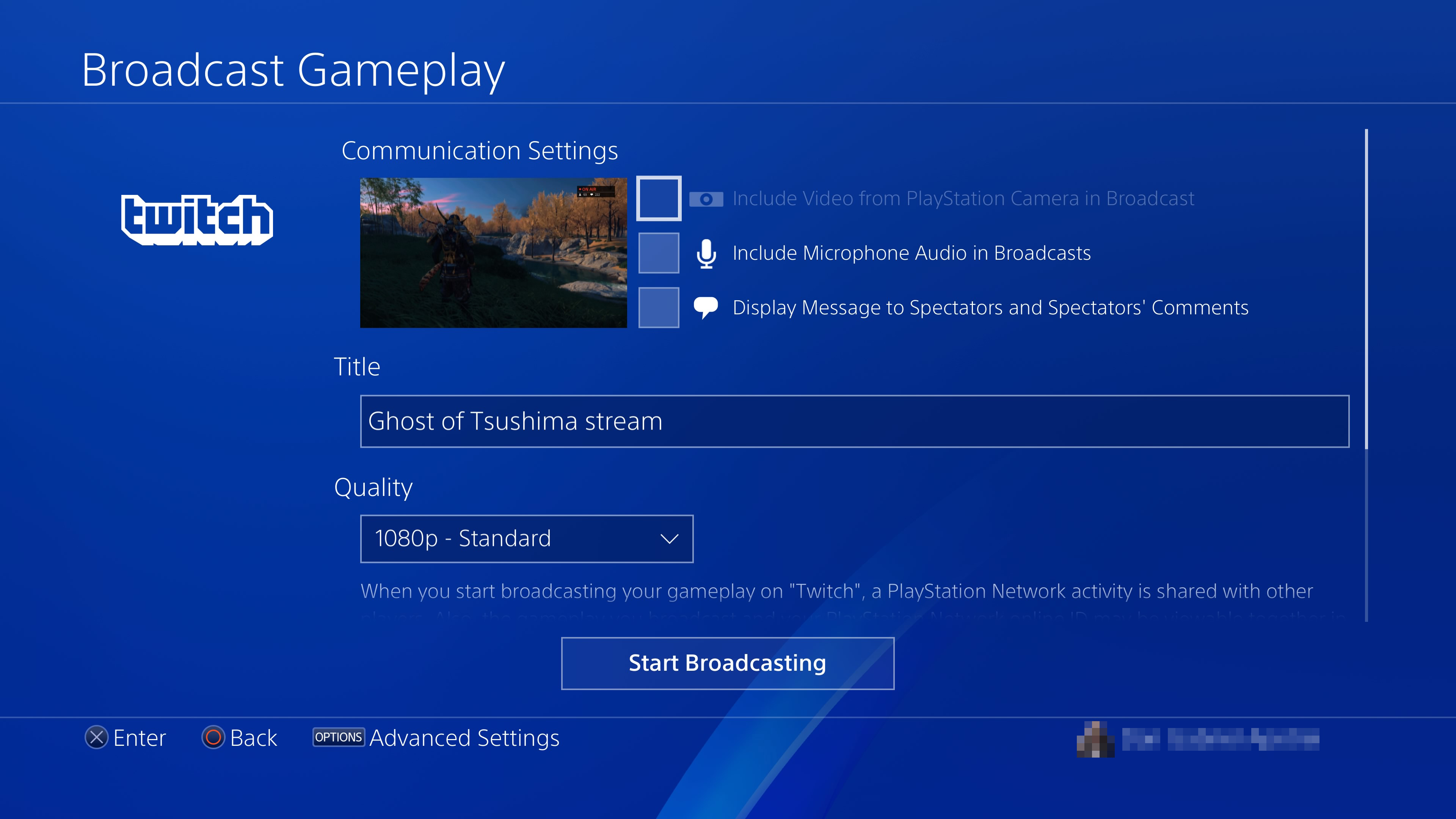 twitch playstation